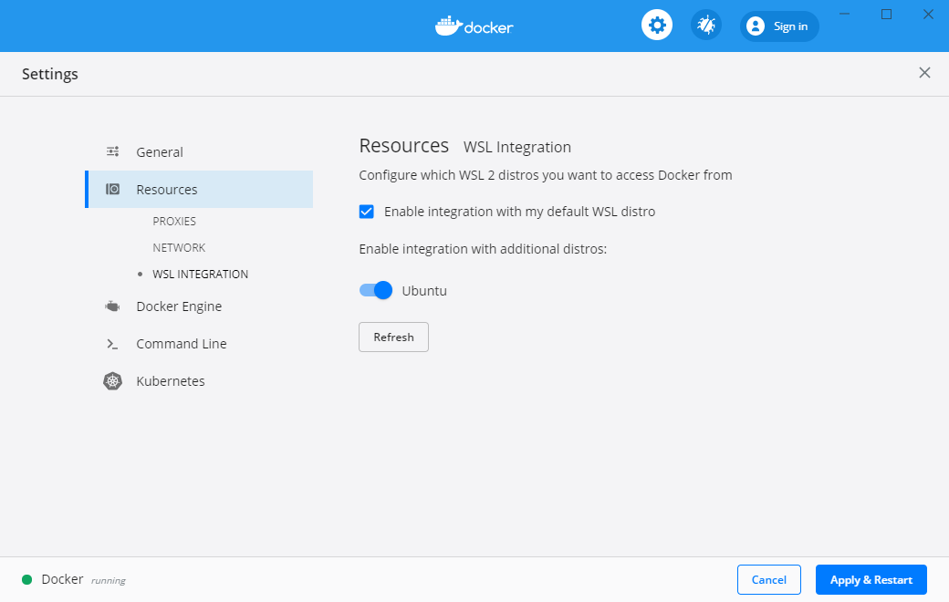 Docker  をUbuntu上で有効にする
